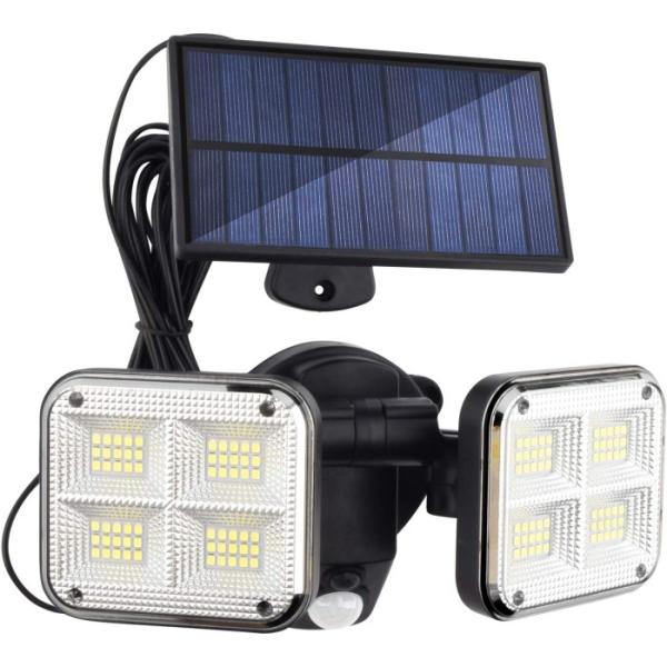 【並行輸入品】120LED センサーライト 高輝度 ソーラー 3灯モード 人感 モーション検知 IP65防水 屋外照明 ガーデンライト ..