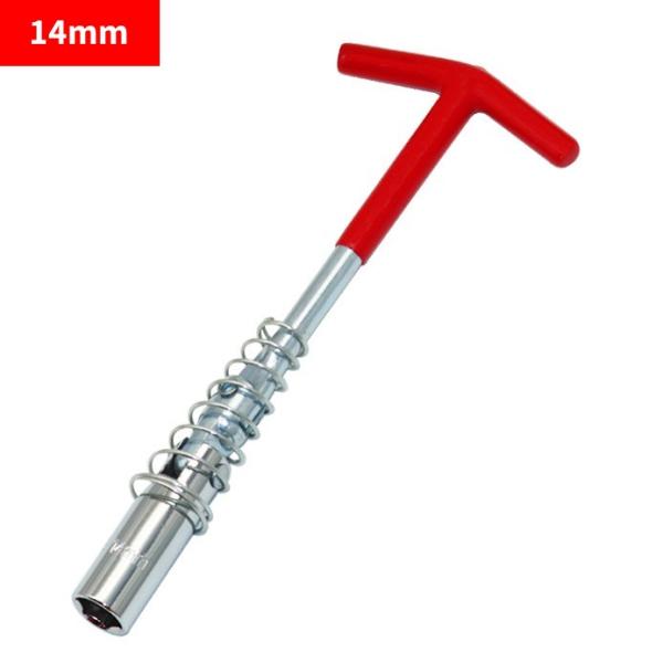 【並行輸入品】T型 プラグレンチ 14mm ユニバーサル式 首振り プラグソケットレンチ フレキシブル 工具 ._