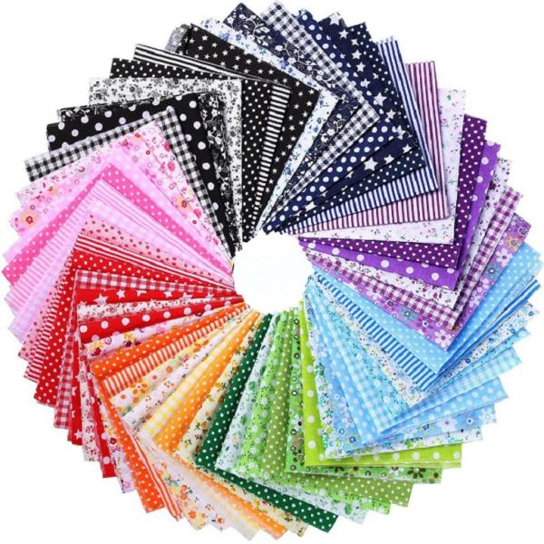 【並行輸入品】はぎれセット はぎれ布 56枚セット 25×25cm 綿 生地 ハギレ布 端切れ布 可愛い 花柄 手芸 パッチワーク ._