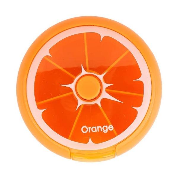 【並行輸入品】薬入れ ピルケース 《Orange オレンジ》 仕分け 1週間分 持ち運び 携帯ケース 収納ケース .