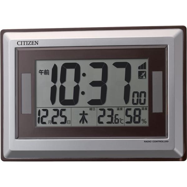 CITIZEN シチズン RHYTHM(リズム)電波掛置時計 8RZ182-019 ソーラーアシスト デジタル表示 ..