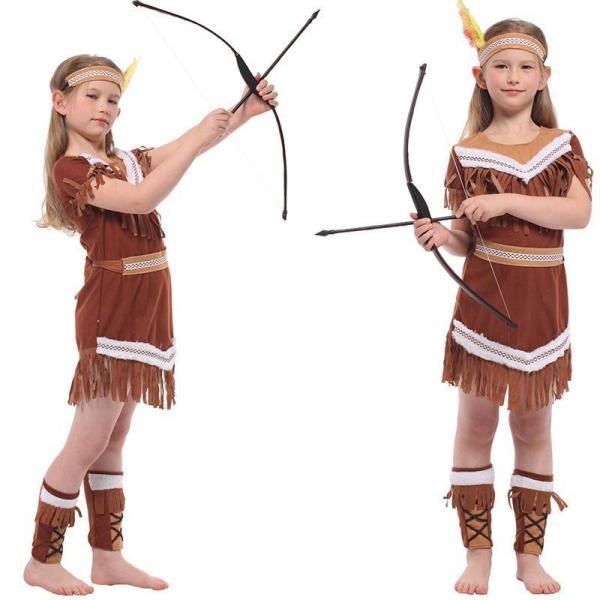ハロウィン 衣装 女の子 インディアン 王子様 仮装 コスチューム 猟師 国王 コスプレ 子供用 女の子 コスチューム キッズ こども 衣装 変装