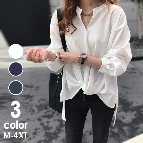 とろみジョーゼットスキッパー襟フリル５分袖ブラウス - 通販