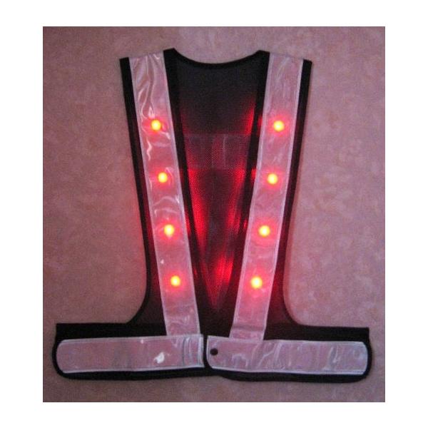 赤色LED ベスト20枚800 : ゆとり安全 - 通販 - Yahoo!ショッピング