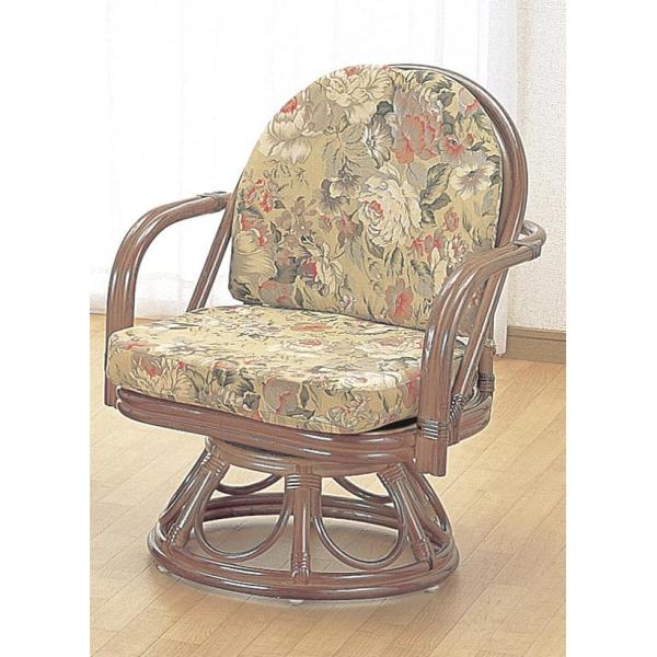 籐(ラタン) リクライニング回転座椅子【今枝商店】 籐 回転座椅子 ハイタイプ S777B イス チェア 座椅子 完成品 ラタン