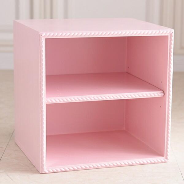プリンセス プチROCOCO 2段サイコロシェルフ 収納家具 本棚 ラック