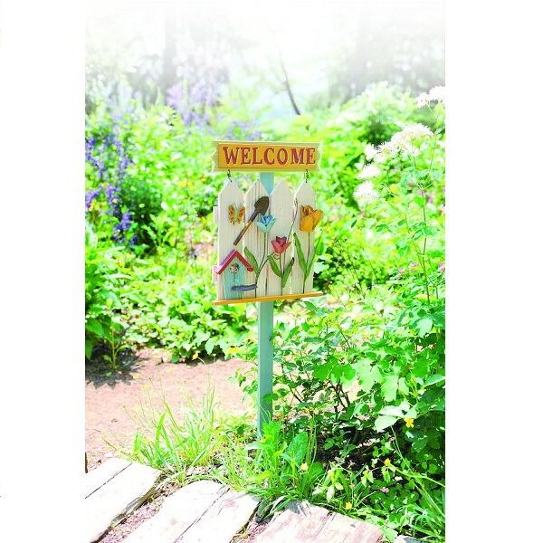 庭 ガーデニング オーナメント オブジェ ガーデンスティック Aタイプ ガーデン 庭 可愛い 玄関 イングリッシュガーデン サイン 完成品 バリュー家具 ゆとり生活研究所 通販 Yahoo ショッピング