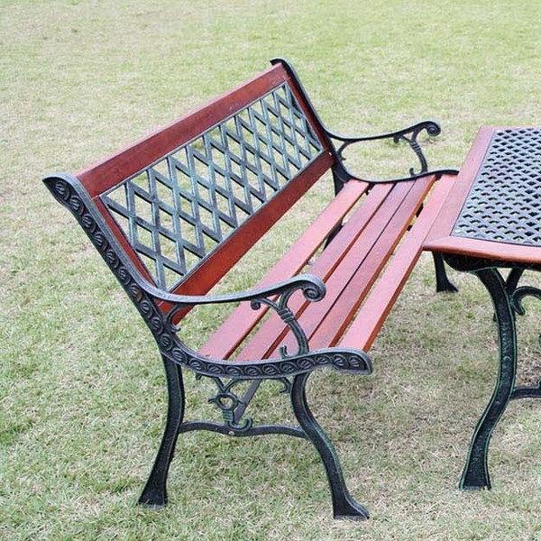 クロスベンチ ガーデニング お洒落 庭 木製 イングリッシュガーデン 椅子 ベンチ イス 二人掛け クロス H008 バリュー家具 ゆとり生活研究所 通販 Yahoo ショッピング