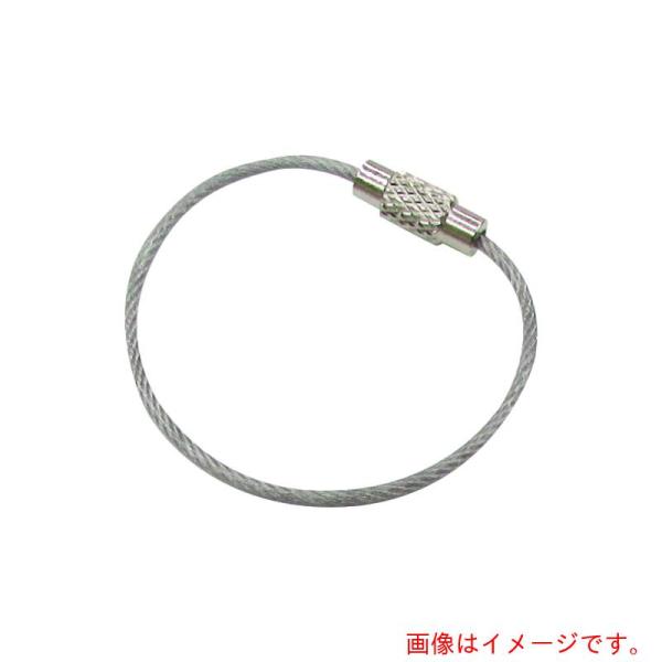 【メール便対応】水本機械製作所　キーワイヤーホルダー　ワイヤー径１．５ｍｍ全長１５０ｍｍ　クリアー　（１個入り）　【品番：B-2984】