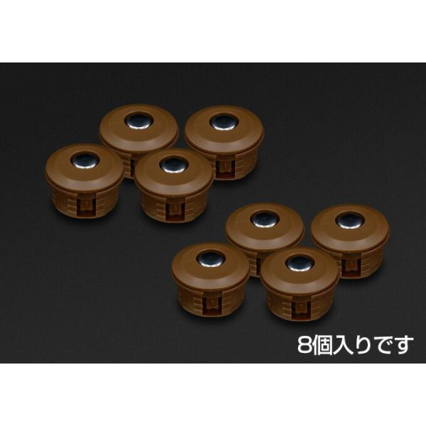 DAIKEN　床埋込みガイドピン（8個入）　ブラウン　【品番：PQTTMGB8】