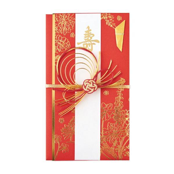他サイト： 【在庫処分】【メール便対応】マルアイ（〇愛）　百花金封 赤　【品番：キ8R】の商品画像