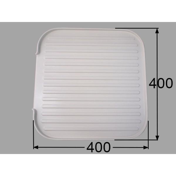 ●外寸法： 幅400mm、奥行き400mm、厚み最大28mm●材質： ポロプロピレン●Fシンク用水切りトレー