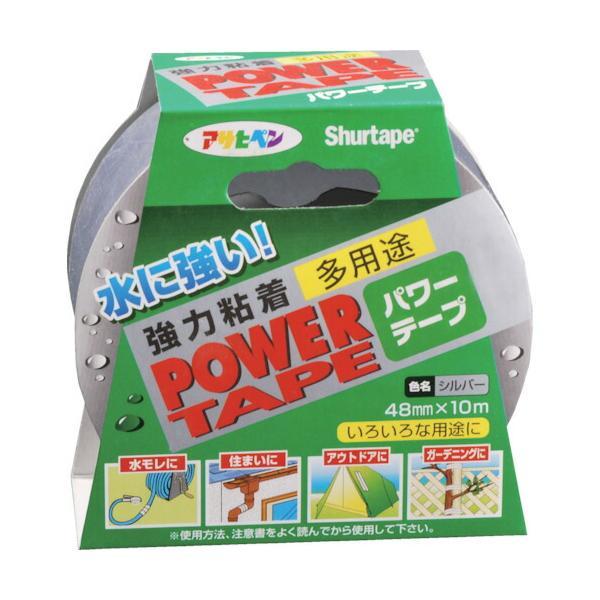 アサヒペン　粘着テープ パワーテープ 48mm×10m シルバー/T101　【品番：4970925602206】