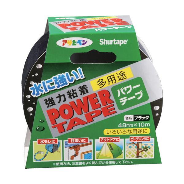 アサヒペン　粘着テープ パワーテープ 48mm×10m ブラック/T103　【品番：4970925602268】