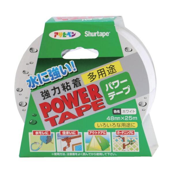 アサヒペン　粘着テープ パワーテープ 48mm×25m ホワイト/T252　【品番：4970925602237】