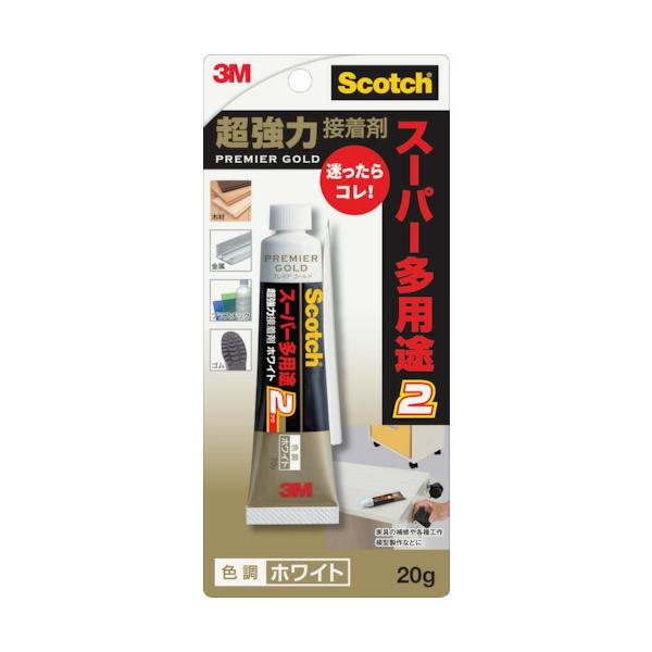 【メール便対応】スリーエム ジャパン　スコッチ 超強力接着剤 プレミアゴールド スーパー多用途 2 ホワイト　【品番：9002】