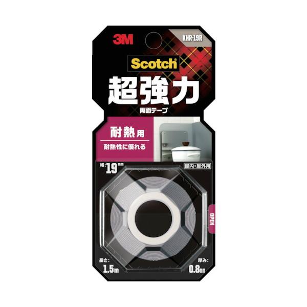 【メール便対応】スリーエム ジャパン　スコッチ 超強力両面テープ 耐熱用　【品番：KHR-19R】