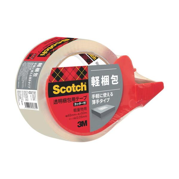 スリーエム ジャパン　スコッチ 透明梱包用テープ [テープカッター付き]　【品番：309DSN】