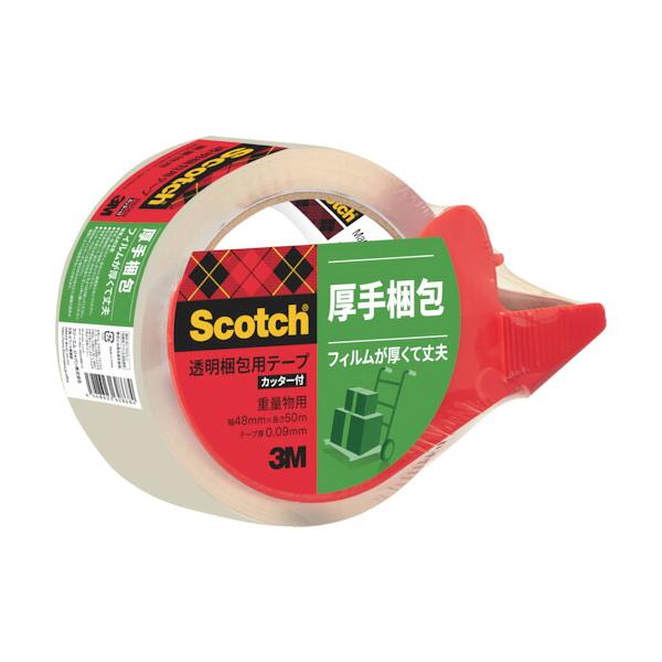スリーエム ジャパン　スコッチ 透明梱包用テープ [カッター付き]　【品番：315DSN】
