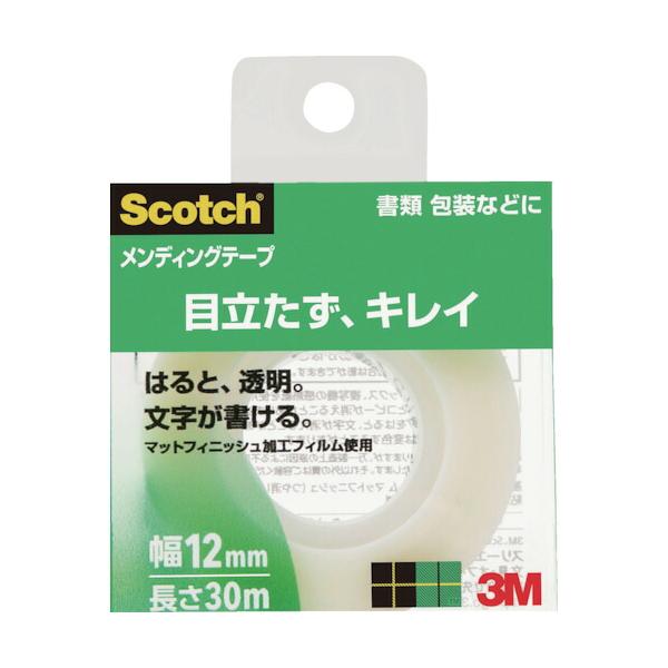 【メール便対応】スリーエム ジャパン　3M　事務用テープ　メンディングテープ　１２ｍｍ×３０ｍ　巻芯径２５ｍｍ　【品番：810-1-12C】