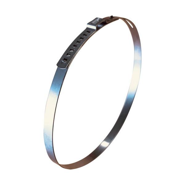 特長●広範囲の径に対応して使用できる加締めバンドです。●フックのかける位置によって加締め範囲を調整します。●半径方向からの組付けが可能です。用途●ドライブシャフトブーツなどの締結に。●自動車用。●一般産業用。仕様●最大径(mm)：107●最...