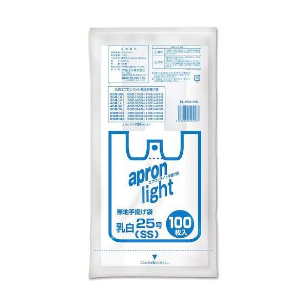 用途●レジ袋●ゴミ袋仕様●色：乳白●縦(mm)：310●横(mm)：250(150)●厚さ(mm)：0.011材質●HD(高密度ポリエチレン)質量・質量単位●145.78g【メーカー名】オルディ（株）【メーカー品番】EL-W25-100