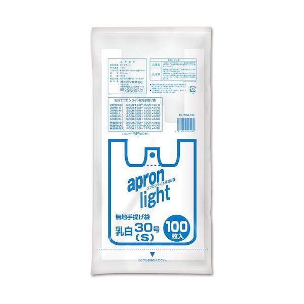 用途●レジ袋●ゴミ袋仕様●色：乳白●縦(mm)：370●横(mm)：300(180)●厚さ(mm)：0.012材質●HD(高密度ポリエチレン)質量・質量単位●227.77g【メーカー名】オルディ（株）【メーカー品番】EL-W30-100