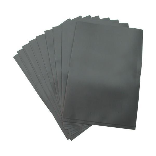 特長●内容物を同電位に保ち、静電気障害から守ります。●カーボン練り込みタイプです。用途●電子部品および電子部品実装基板の静電防止。仕様●幅(mm)：200●長さ(mm)：250●厚さ(mm)：0.1●表面抵抗値(Ω)：Rs≦1×10［［の６...