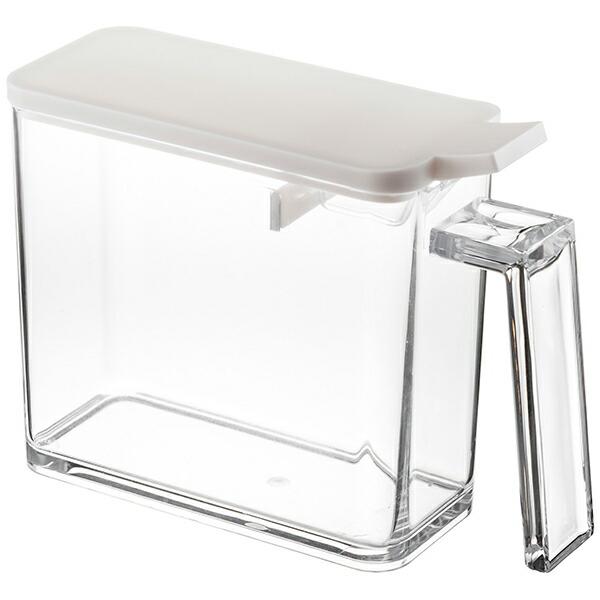 ●小さじ5mlがすり切れる調味料ストッカー。●スミまですくいやすい容器の角は、洗いやすく、衛生的。●スプーンを内部の板に引っ掛けて収納できます。●商品サイズ： 約5.5×15×11cm●商品重量： 約155g●品質表示： 容器・スプーン・す...