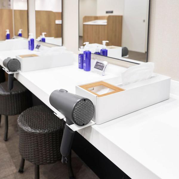 山崎実業　ペーパータオルオーガナイザーシリーズドライヤーホルダー タワー ホワイト 4903208107396　【品番：10739】