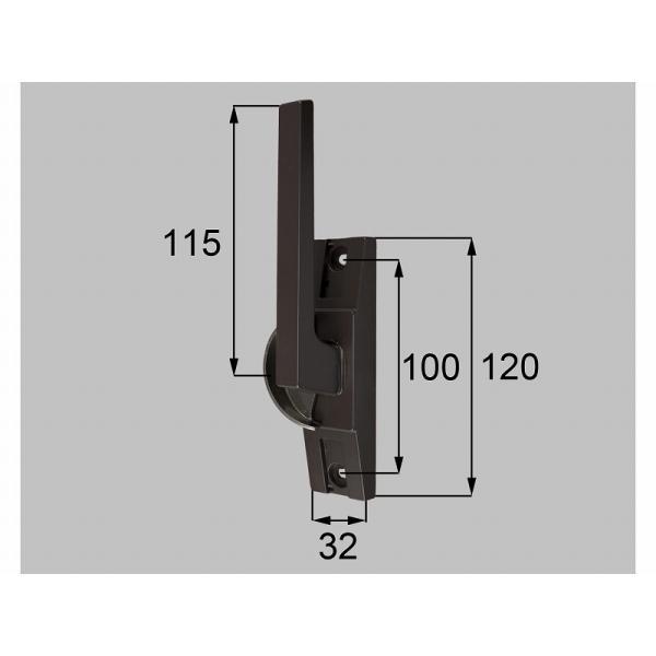 LIXIL（新日軽） 大型クレセント（ロック無） R ブロンズ系 【品番