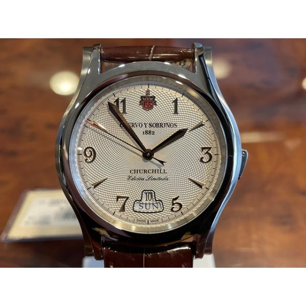 クエルボイソブリノス 腕時計 Cuervo y Sobrinos 世界限定500本 ロブスト チャーチル ヤルタ エディション 希少限定モデル 正規商品 Ref.2810-1YG