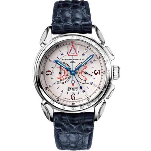 クエルボイソブリノス 腕時計 Cuervo y Sobrinos VUELO CHRONO ヴェロ クロノグラフ 正規商品 Ref.3201.1I  クエルボ・イ・ソブリノス