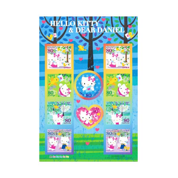 ◆グリーティング HELLO KITTY &amp; DEAR DANIEL (シール式) 平成21年(2009) 80円切手 10枚6種シート発行日：平成21年(2009)7月23日額面：80円切手×10枚状態：未使用／経年による多少のよ...