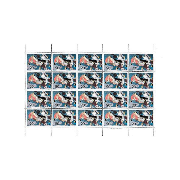 ◆昔ばなしシリーズ かぐや姫 かぐや姫月へ 昭和49年(1974) 20円切手 20枚シート発行日：昭和49年(1974)7月29日額面：20円×20枚意匠：かぐや姫月へ状態：未使用／経年による多少のよれ・シミ等があります。※画像はサンプル...