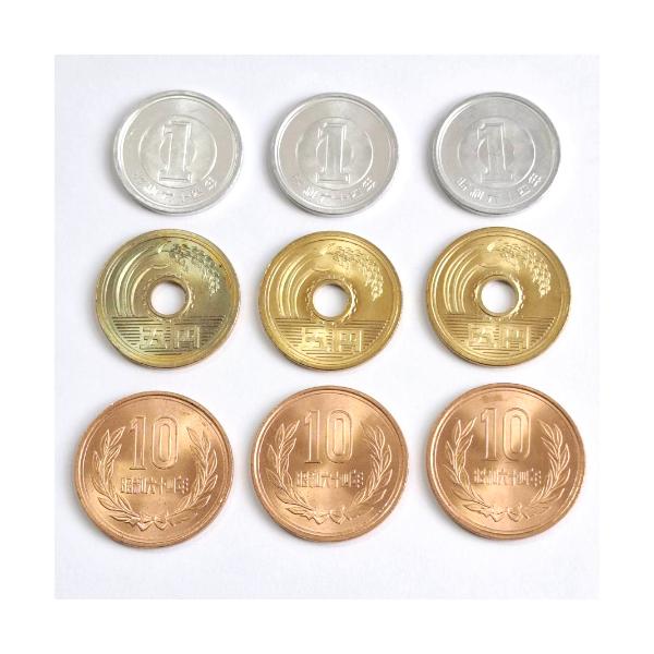 ★yoshi7t7★ 5000円銀貨 11枚 ☆送料無料☆① 昭和64年 1円×3枚 5円×3枚 10円×3枚 計9枚セット ロール出し
