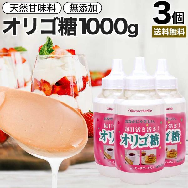 オリゴ糖 1kg オリゴ糖シロップ 日本製 腸活 イソマルトオリゴ糖 甘味料 甘味 シロップ 腸内環境 無添加 1000g*3個セット 送料無料 宅配便