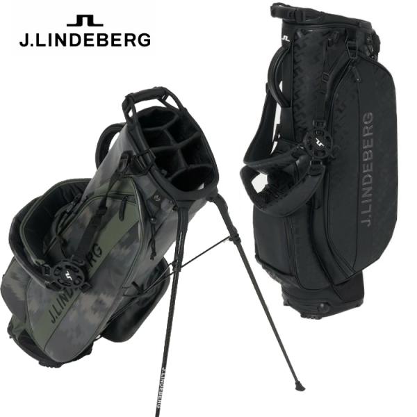 未使用J.LINDEBERG VESSEL コラボ　ブラック　ゴルフバッグ J.LINDEBERG VESSELコラボ商品 ゴルフ スタンド式 キャディバッグ 9型