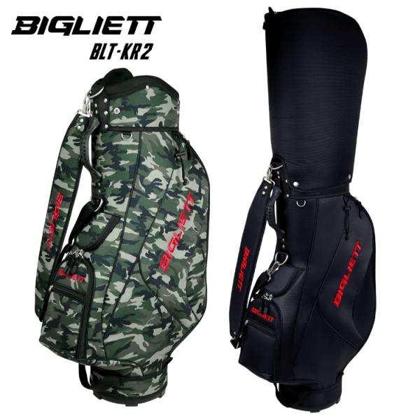 BIGLIETT ゴルフバッグ・アイアン付き BIGLIETT ビリエット ゴルフ 8.5型 キャディバッグ ブラック カモフラ