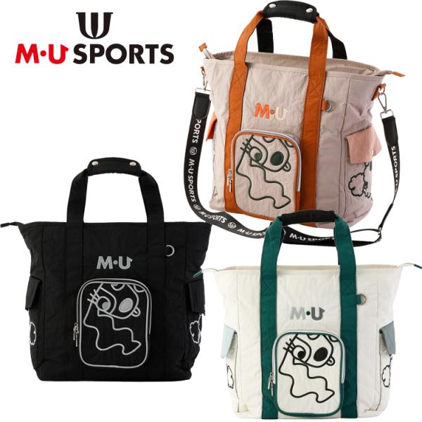 M・U SPORTS MU SPORTS MU スポーツ 軽量変顔キャラクター刺繍 トート