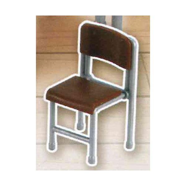 学校の机と椅子 6：椅子(こげ茶) エポック社 ガチャポン