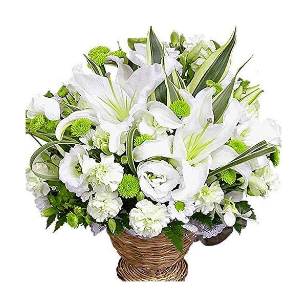お供えだってお洒落に グリーンと白オフホワイトのお花が清楚なイメージです お悔やみに カサブランカの A B0036wx47k 2102 Yuyu晴々2 通販 Yahoo ショッピング