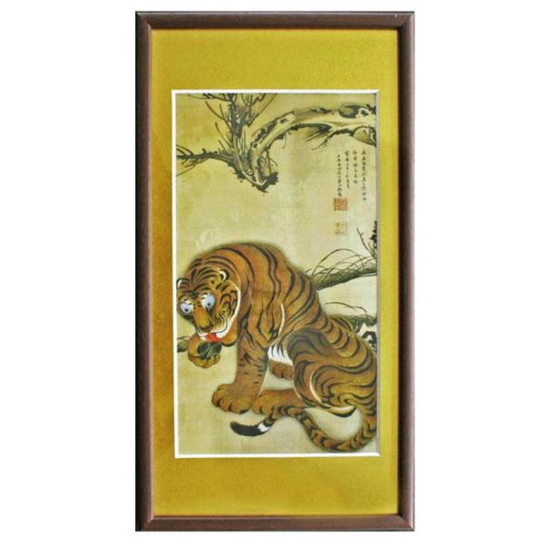 若冲の虎図 額飾り 名作 絵画 芸術 伊藤若冲 : 悠々本舗 - 通販