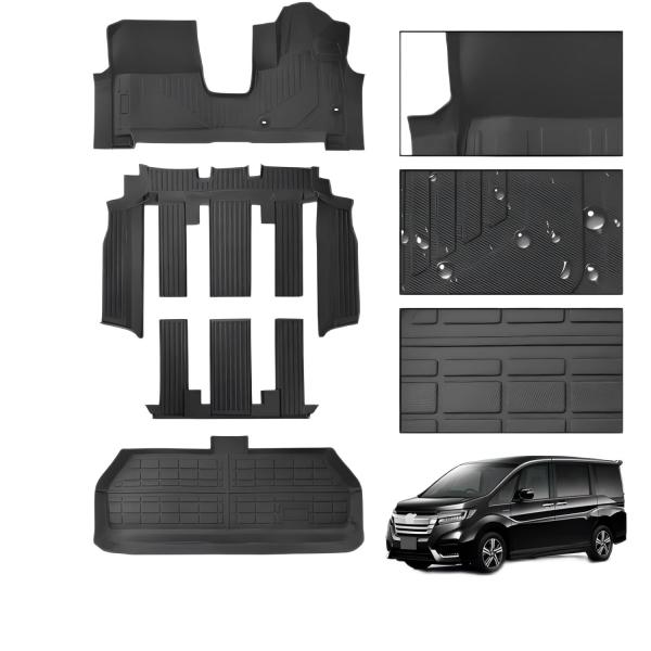 悠々ホーム カーマット 車用フロアマット4枚セット ホンダ 新型 ステップワゴン RP6 RP7 RP8 STEPWGN AIR SPADA RP系 6代目 ハイブリッド車 22年5月-現行専用