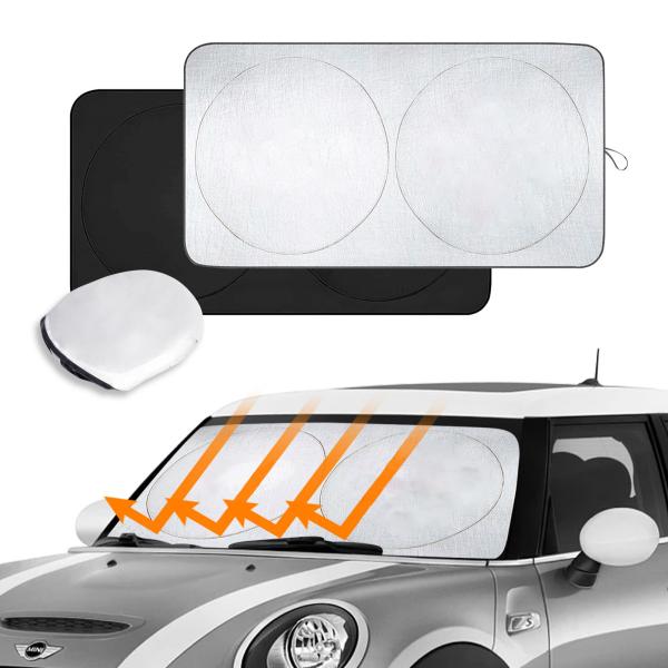 悠々ホーム フロントガラスサンシェード 車用 サンシェード ミニクーパー MINI COOPER専用 遮光マジカルシェード カーサンシェード  日よけ UVカット