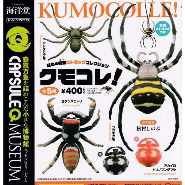（在庫品）カプセルQミュージアム 日本の蜘蛛ストラップコレクション クモコレ 全5種セット（（入荷予定日：2021年3月内）