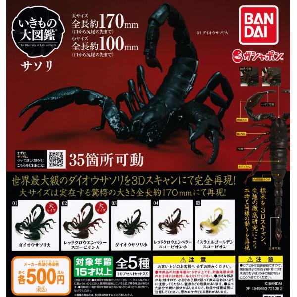 BANDAI（バンダイ） (在庫品）いきもの大図鑑 サソリ 全5種セット