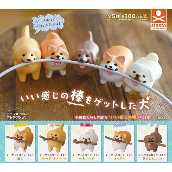 いい感じの棒をゲットした犬[全5種セット(フルコンプ)] : ゆうゆう