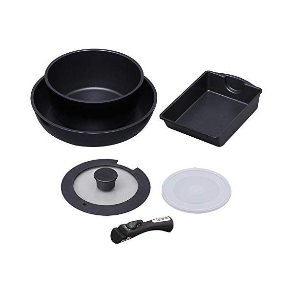 ダイヤモンドコートパン 6点セット IH対応 ブラック