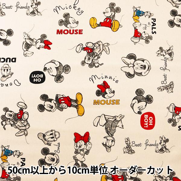 数量5から 生地 11号帆布 ディズニー ミッキー フレンズ ドローイング柄 生成 Kokka コッカ ユザワヤ 通販 Paypayモール